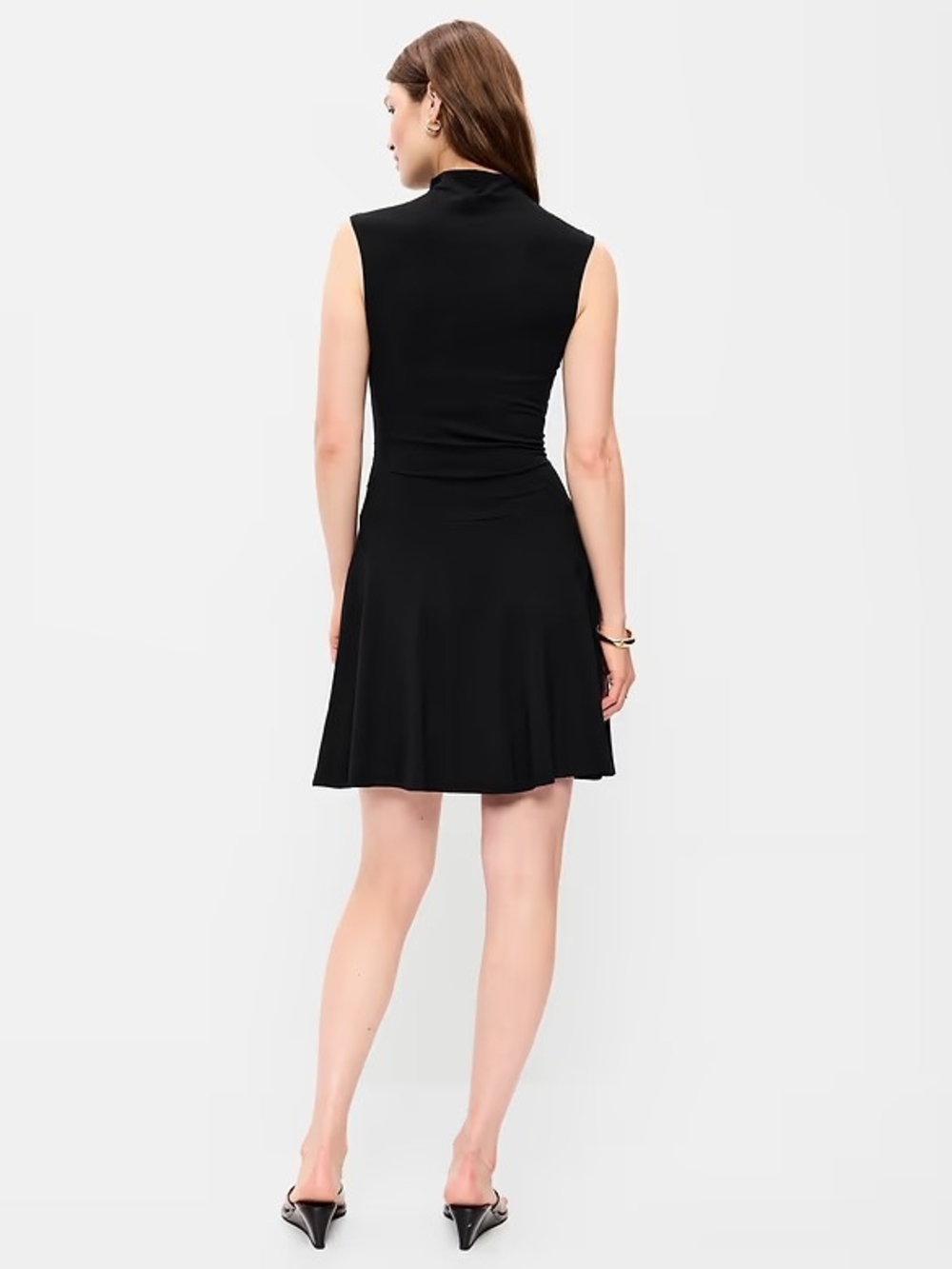 Old Navy Black Sleeveless Mock-Neck Mini Dress - Picture 2 of 3
